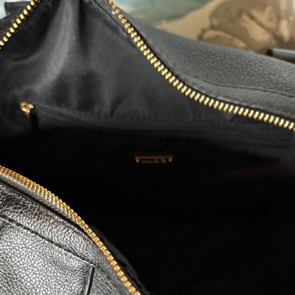Aldo Black Leather Bag with Gold Hardware - Picture 4 of 10